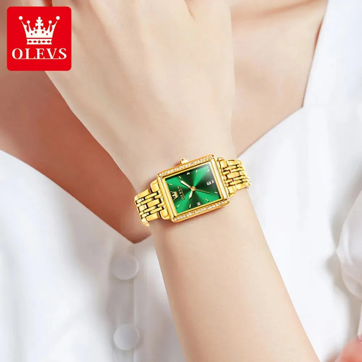 OLEVS 9995 Elegant Quartz Ladies Wristwatch Auto Date Top Brand Original