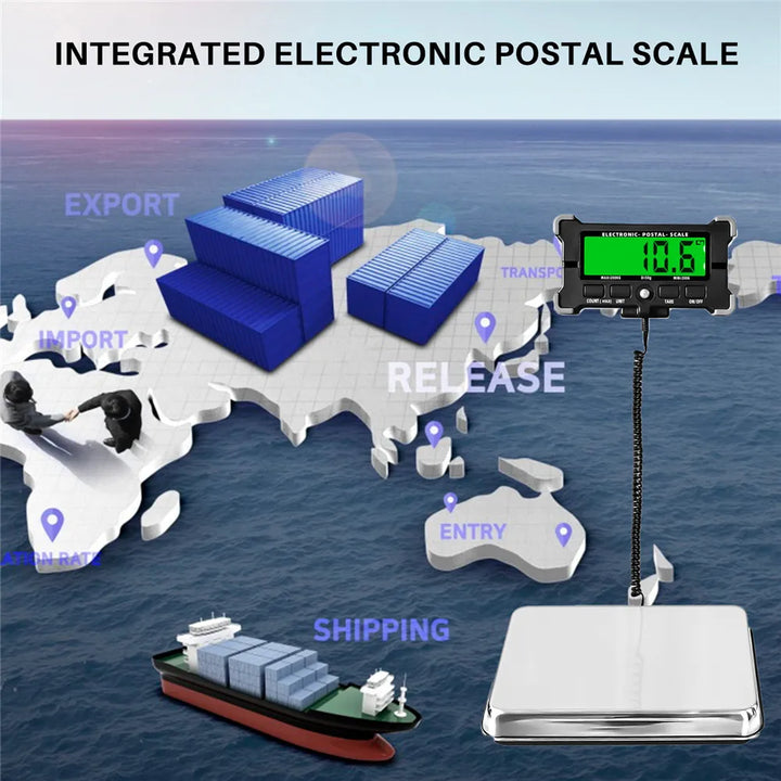 PS21 Digital Scale 200KG Electronic Postal Scale Stainless