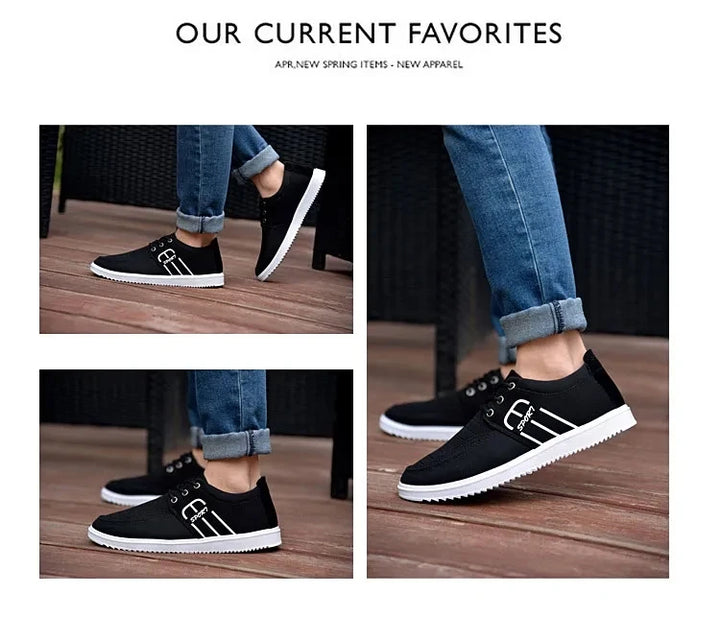 Odorless Slip Resistant Shoes Men's Navy Blue Sneakers Teen Boys