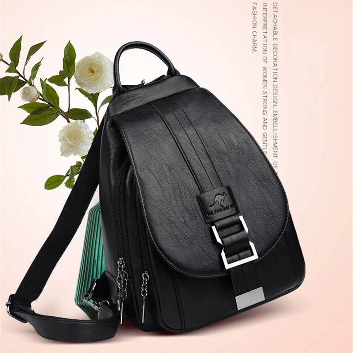 Genuine Brand Travel Backpack Women Soft Leather Shoulder Bags For Women