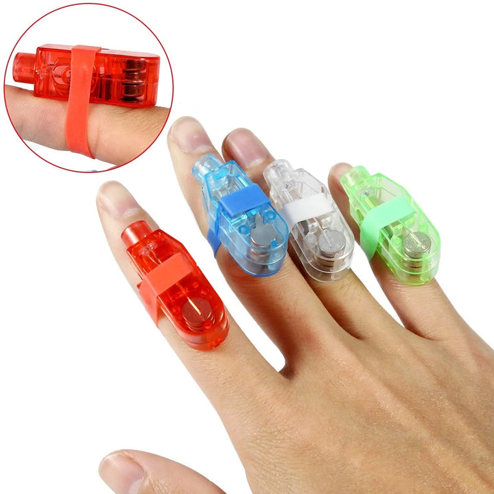 10pcs LED Finger Lights Finger Ring Glow Sticks for Kids Adults Bright Party