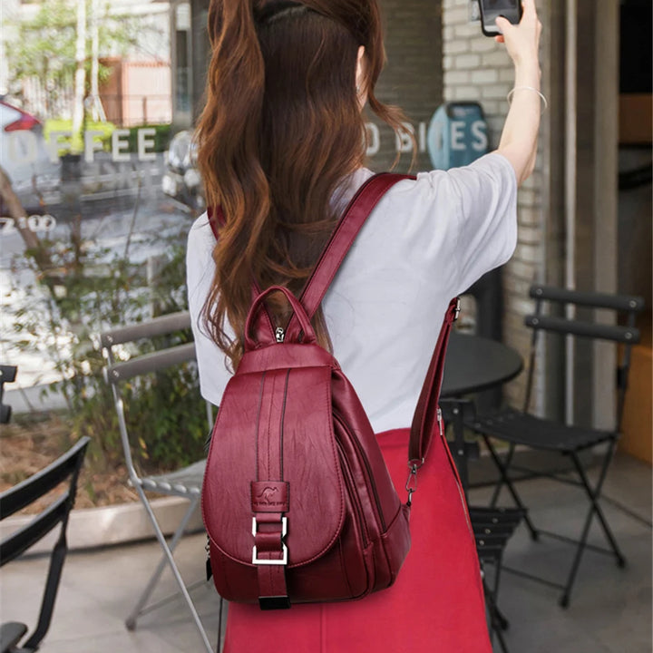 Genuine Brand Travel Backpack Women Soft Leather Shoulder Bags For Women