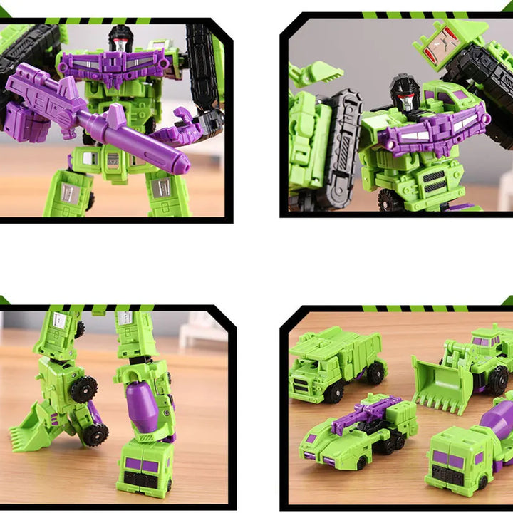 Transformation 6 in 1 Model MINI Devastator 21CM Action Figure Robot Plastic