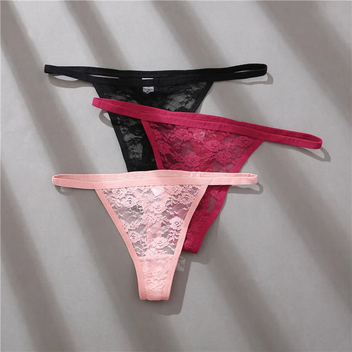 5Pcs Sexy Women's G-String Lace Panties Floral Lingerie Woman Panties Sexy