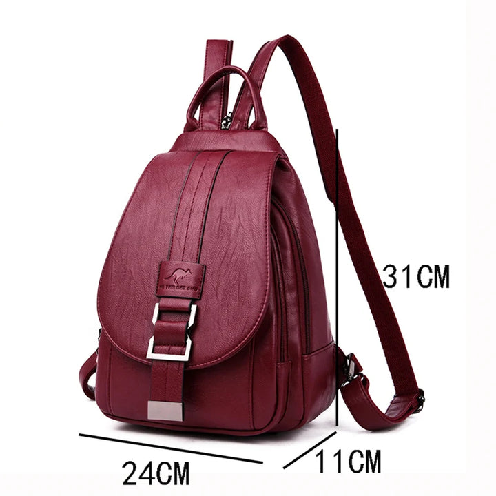 Genuine Brand Travel Backpack Women Soft Leather Shoulder Bags For Women