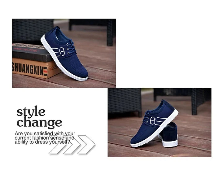 Odorless Slip Resistant Shoes Men's Navy Blue Sneakers Teen Boys