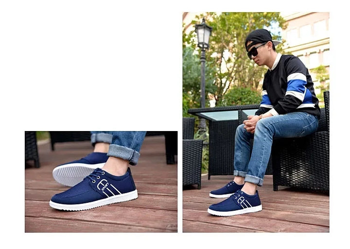 Odorless Slip Resistant Shoes Men's Navy Blue Sneakers Teen Boys