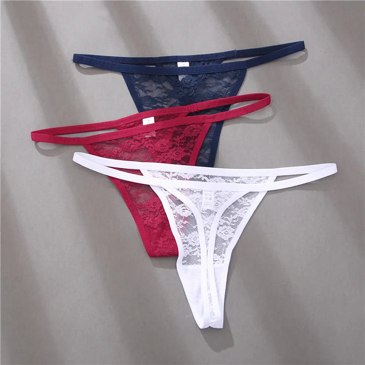 5Pcs Sexy Women's G-String Lace Panties Floral Lingerie Woman Panties Sexy