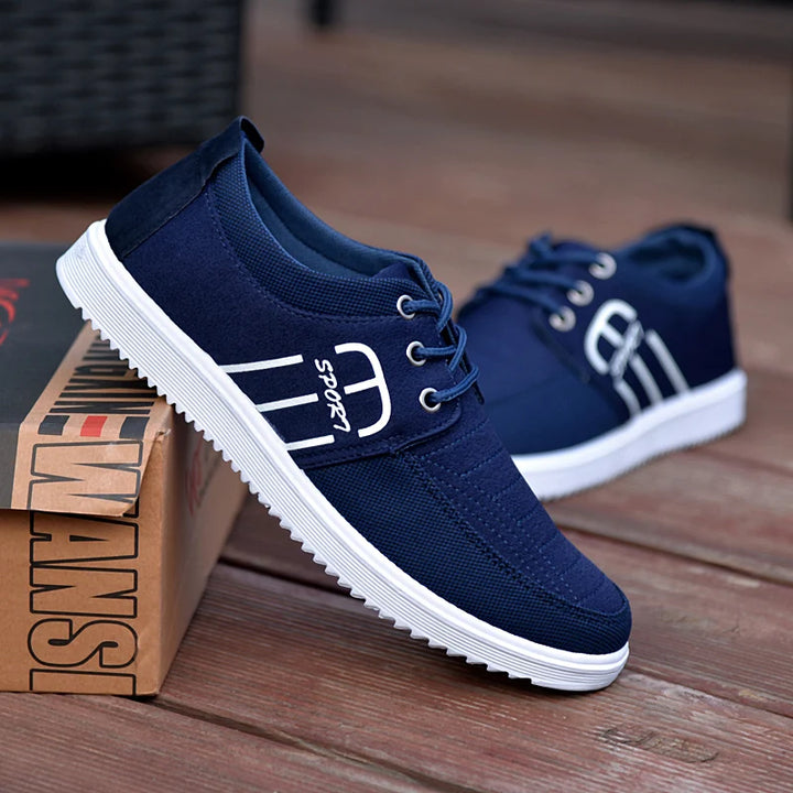 Odorless Slip Resistant Shoes Men's Navy Blue Sneakers Teen Boys