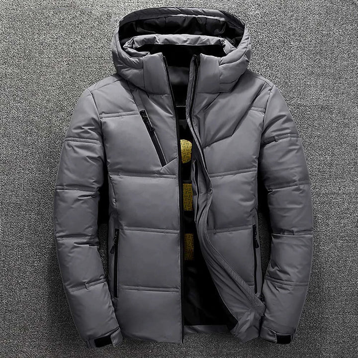 Winter Warm Men Jacket Coat Casual Autumn Stand Collar Puffer Thick Hat