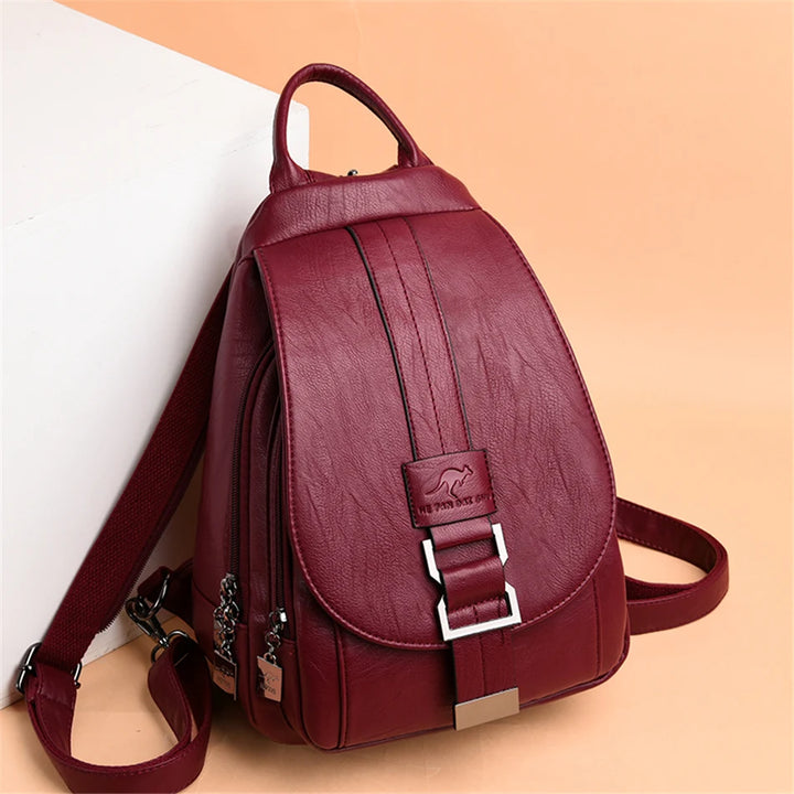 Genuine Brand Travel Backpack Women Soft Leather Shoulder Bags For Women