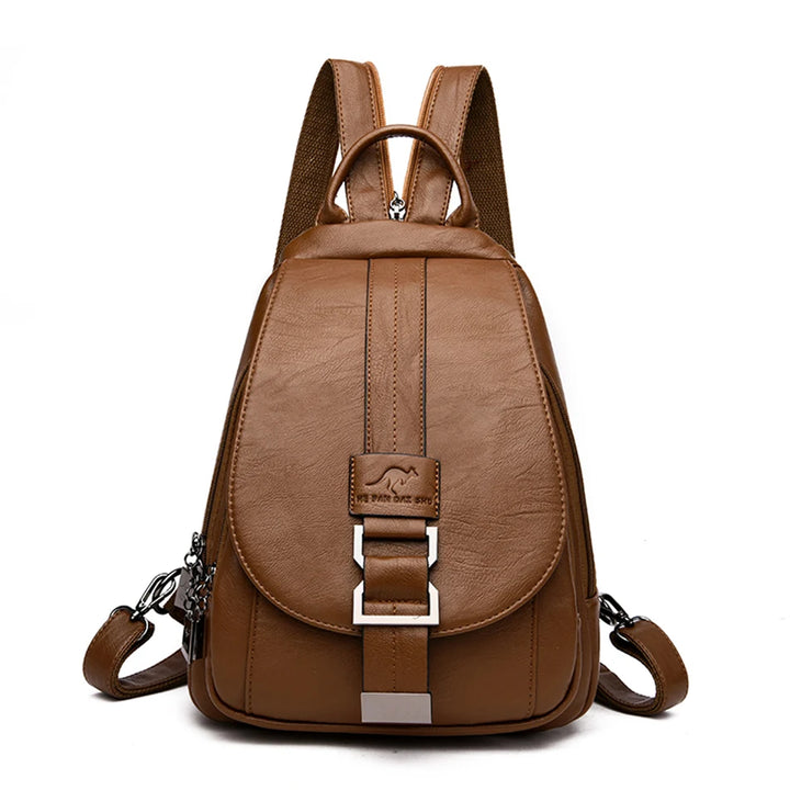 Genuine Brand Travel Backpack Women Soft Leather Shoulder Bags For Women