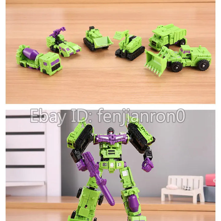 Transformation 6 in 1 Model MINI Devastator 21CM Action Figure Robot Plastic