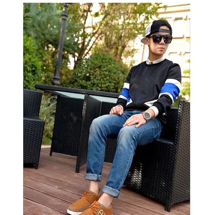 Odorless Slip Resistant Shoes Men's Navy Blue Sneakers Teen Boys