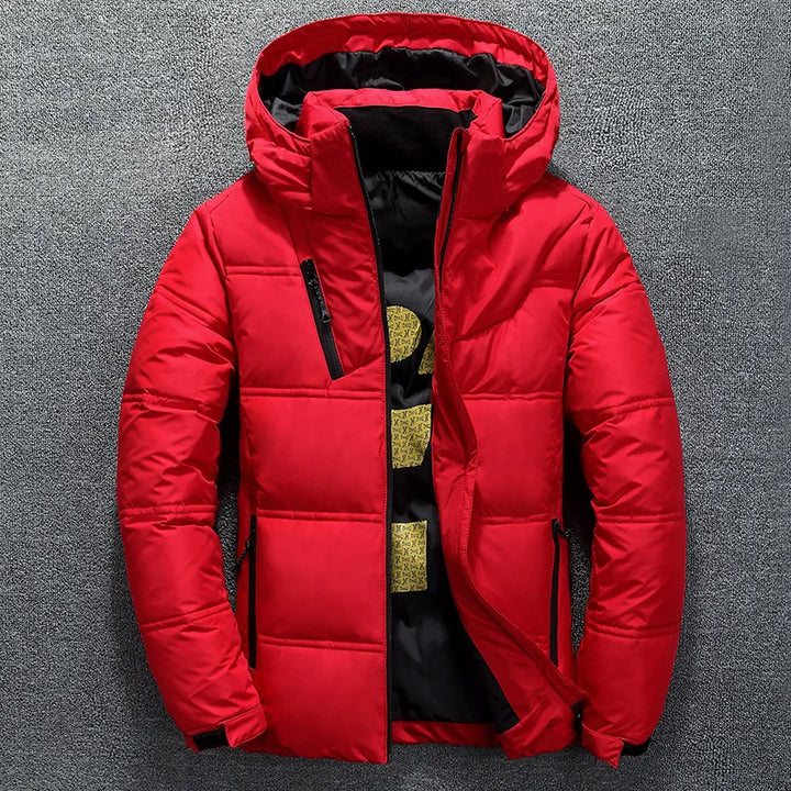 Winter Warm Men Jacket Coat Casual Autumn Stand Collar Puffer Thick Hat