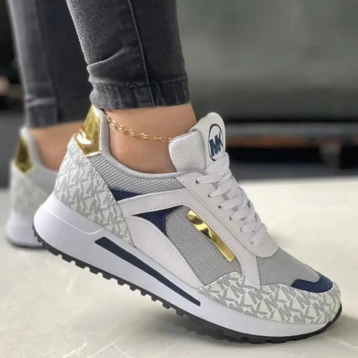 2025 New Style Women Wedges Sneakers Lace - Up Breathable Sports Shoes Casual