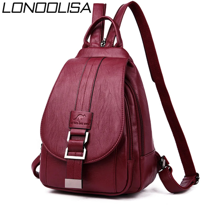 Genuine Brand Travel Backpack Women Soft Leather Shoulder Bags For Women