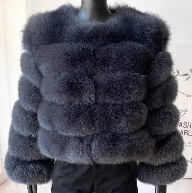 Long Sleeve Faux Fur Coat 2025 Winter Women Fashion Thick Warm Fuzzy