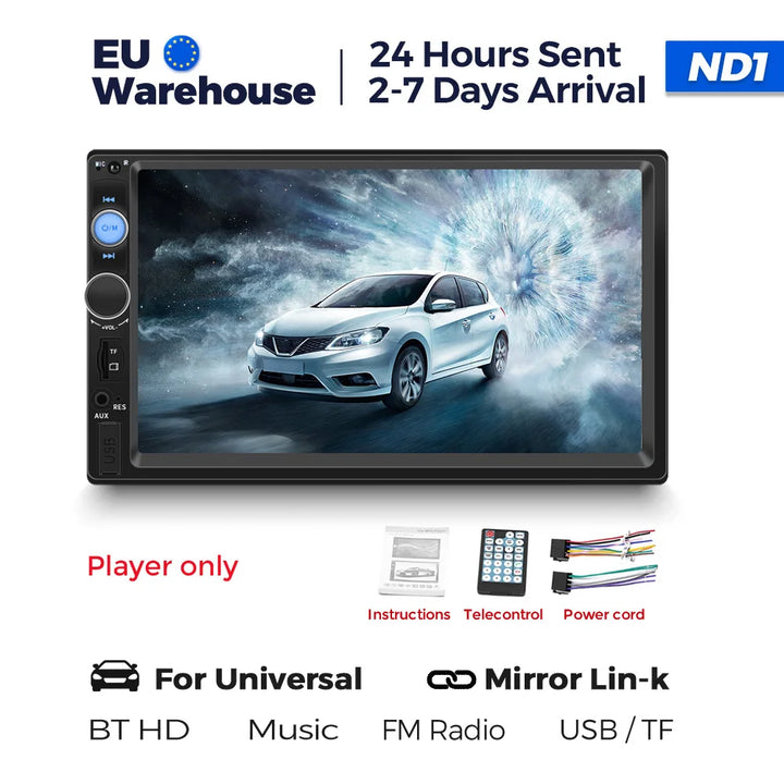 Navifly ND1 2 din Car Radio 7" HD Touch Screen Autoradio Multimedia Player Universal Car Stereo MP5 Player BT SWC TF FM Camera