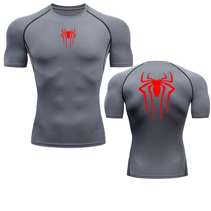 Printed Men's Athletic Compression Shirts Athletic Quick Dry Breathable Rash