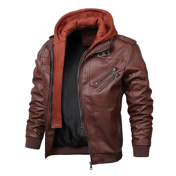 New Fashion Male Street Wear Motorcycle Leather Jackets