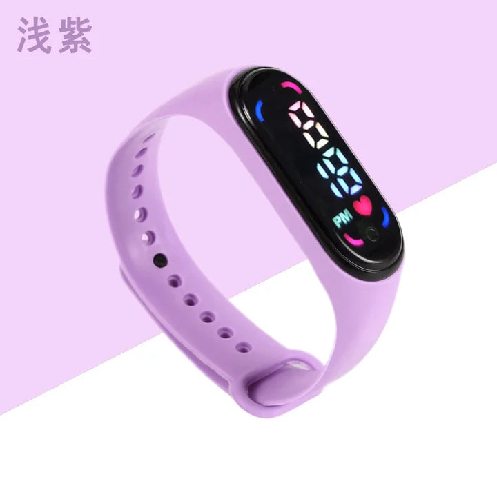 Children'S Waterproof Sports Smart LED Watch Outdoor Silicone Bracelet