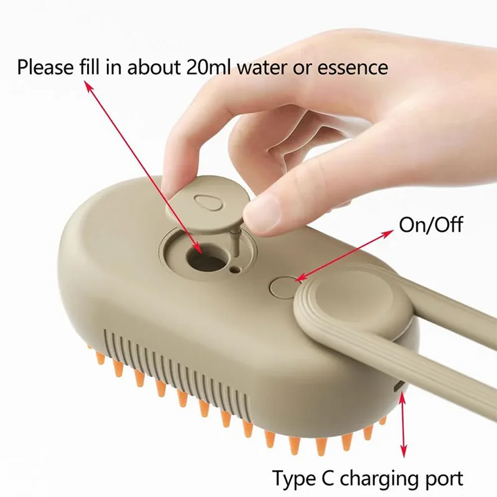 3-in-1 Electric Dog and Cat Hair Brush fo straightening and Comforting Pet Hair.