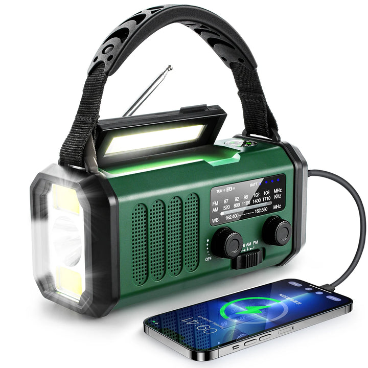 Hot Emergency Radio 10000mAh Weather Solar Hand Crank Radio AM/FM LED Flashlight