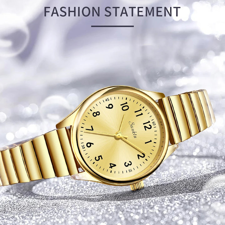 LIGE Luxury Quartz Watch for Women Elegant Stainless Steel Women's