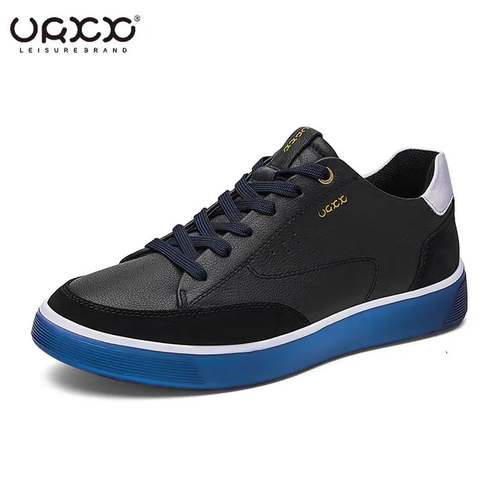 Fashion Genuine Leather Men White Sneakers Breathable Comfort Classic