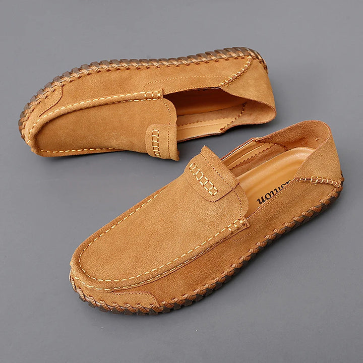 Suede Leather Men Loafers Super Soft Casual Shoes For Men Slip