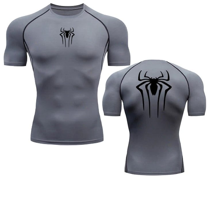 Printed Men's Athletic Compression Shirts Athletic Quick Dry Breathable Rash