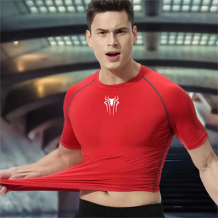 Printed Men's Athletic Compression Shirts Athletic Quick Dry Breathable Rash