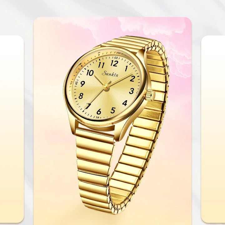 LIGE Luxury Quartz Watch for Women Elegant Stainless Steel Women's