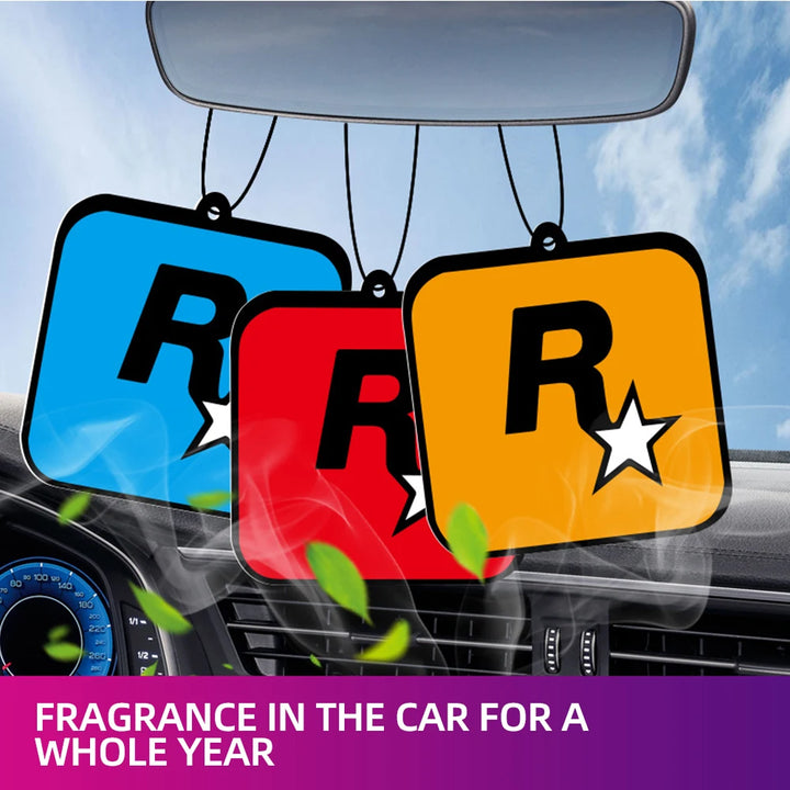 Car Fragrance R Star Pendant Air Freshener Car Rear View Hanging