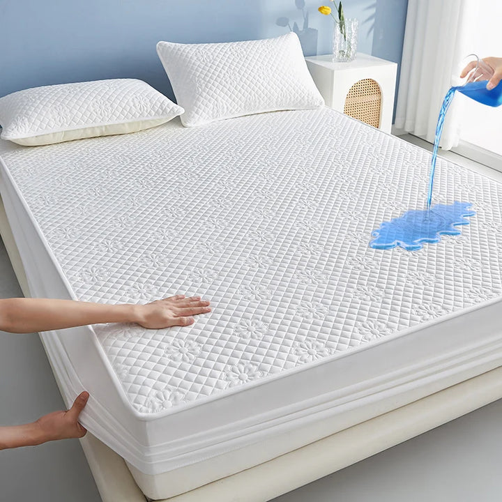 New Waterproof and Cotton Bed Hat Class A Washable Cotton Mattress Cover with Elastic Bedspread 160x200 150x200 153x203