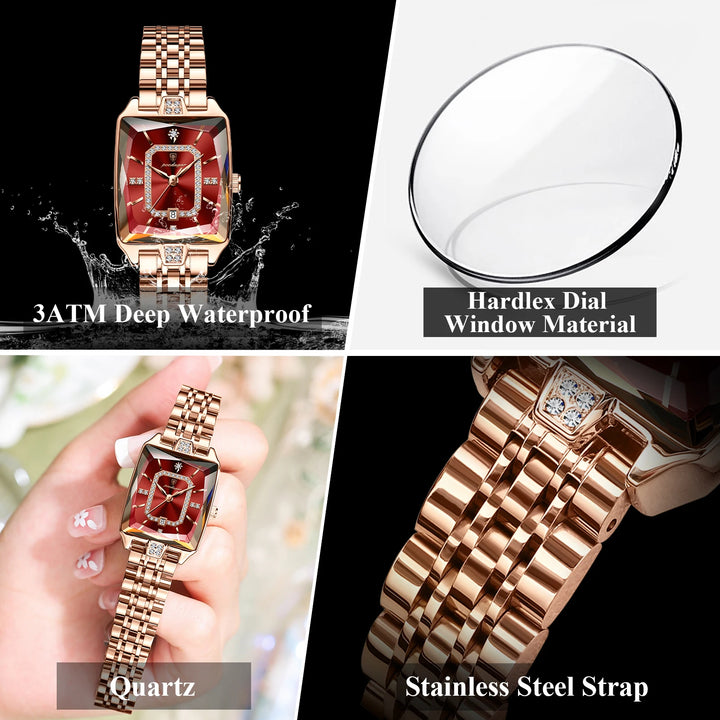 POEDAGAR Top Elegant Women Wristwatch Waterproof Date Ladies Watch