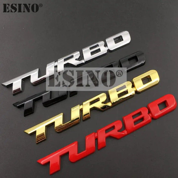 New Car Styling Car Turbo Boost Loading Boosting 3D Metal Chrome Zinc Alloy