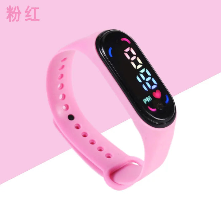 Children'S Waterproof Sports Smart LED Watch Outdoor Silicone Bracelet