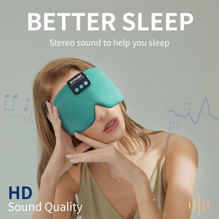 Sleeping Headphones Silk Sleep Mask Bluetooth Blindfold