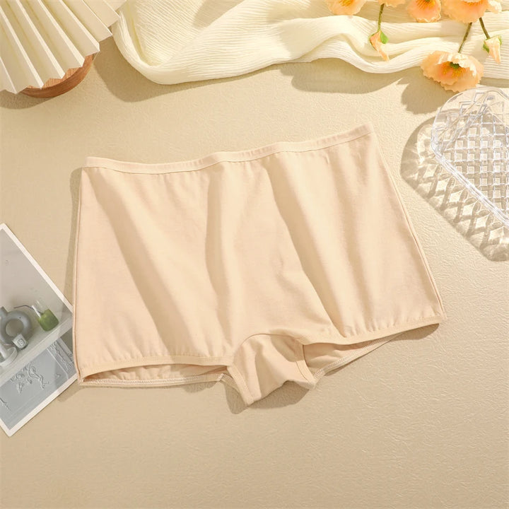 New Women's Panties Cotton Seamless Sports Boxers Underwear Female Solid Color