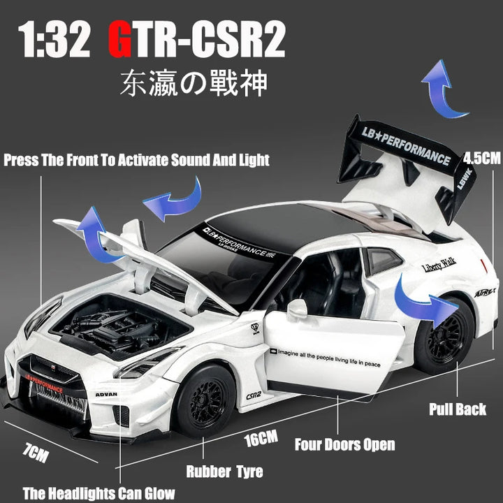 GTR 35 Miniature Car Model Metal