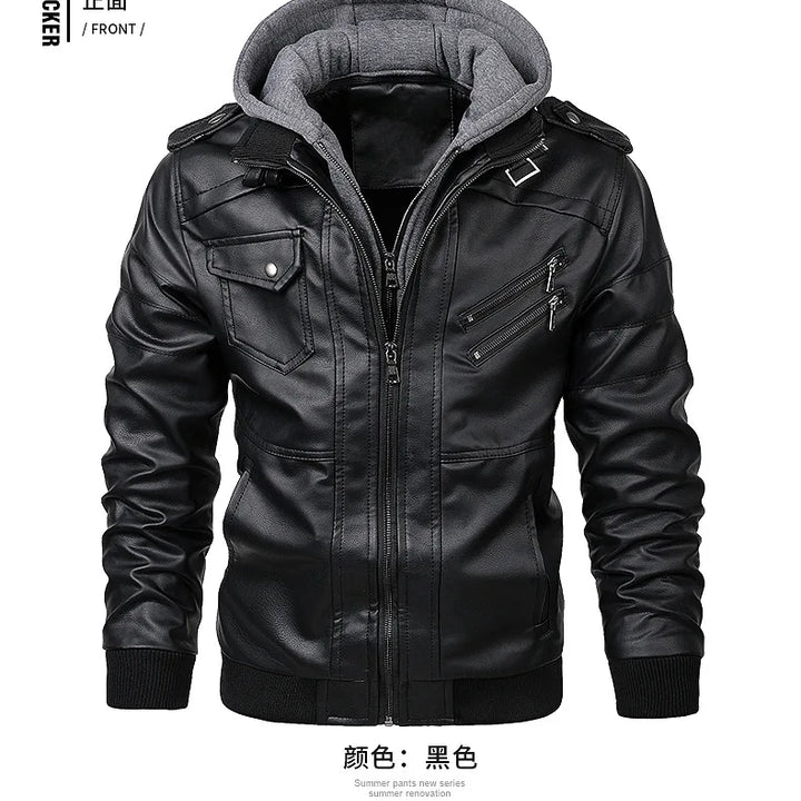 New Fashion Male Street Wear Motorcycle Leather Jackets