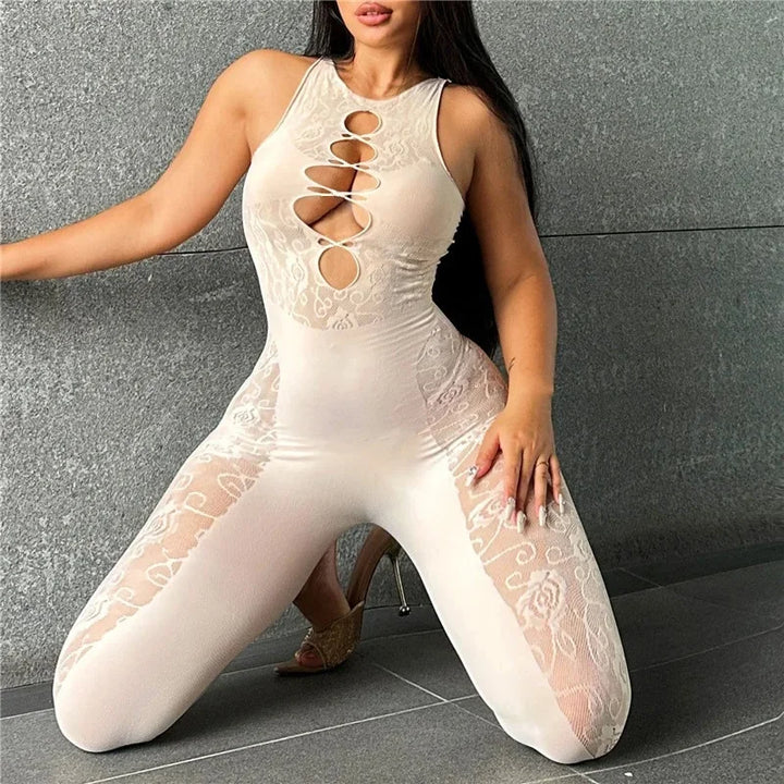 Weird Puss Y2K See Through Women Camisole Dress Sexy Skinny