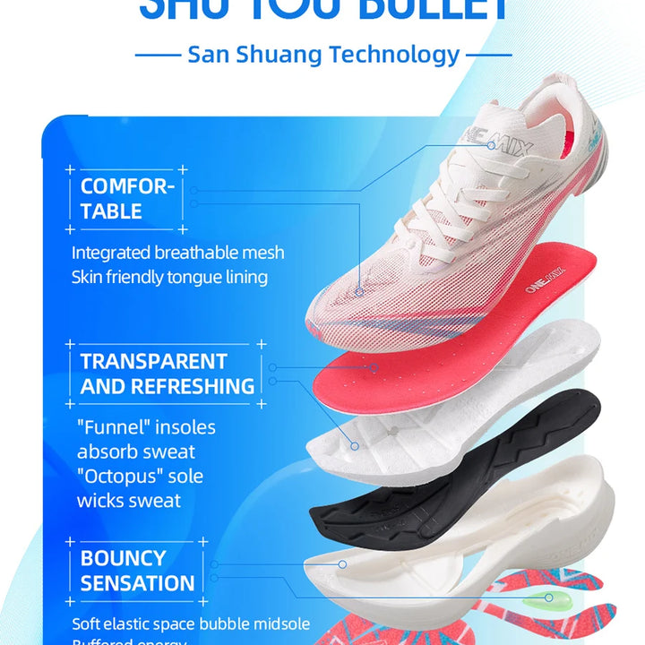 ONEMIX 2025 New Carbon Plate Marathon Running Shoe Pro Tests Stable Support For Shock-absorbing Ultralight Bounce Sneakers