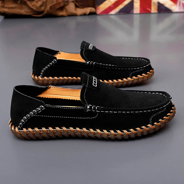 Suede Leather Men Loafers Super Soft Casual Shoes For Men Slip