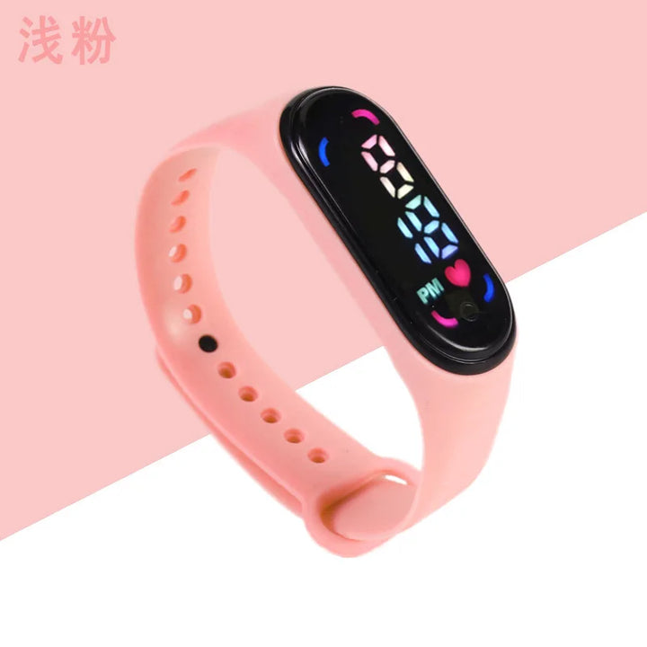 Children'S Waterproof Sports Smart LED Watch Outdoor Silicone Bracelet