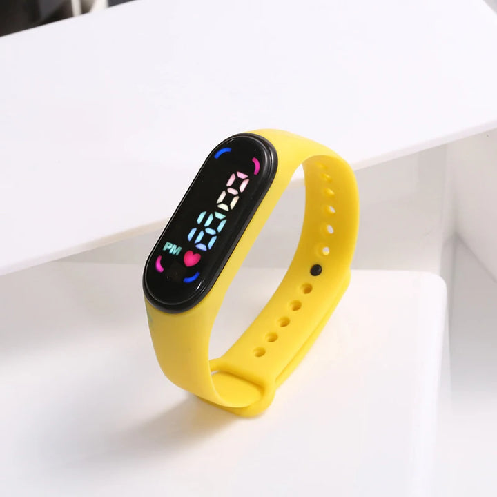 Children'S Waterproof Sports Smart LED Watch Outdoor Silicone Bracelet