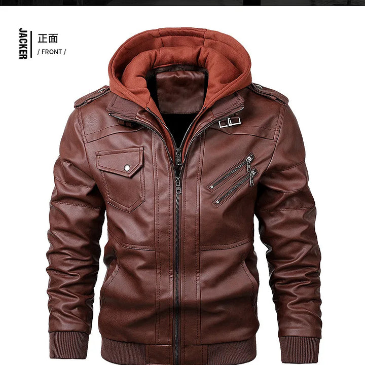 New Fashion Male Street Wear Motorcycle Leather Jackets