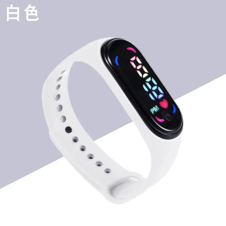 Children'S Waterproof Sports Smart LED Watch Outdoor Silicone Bracelet